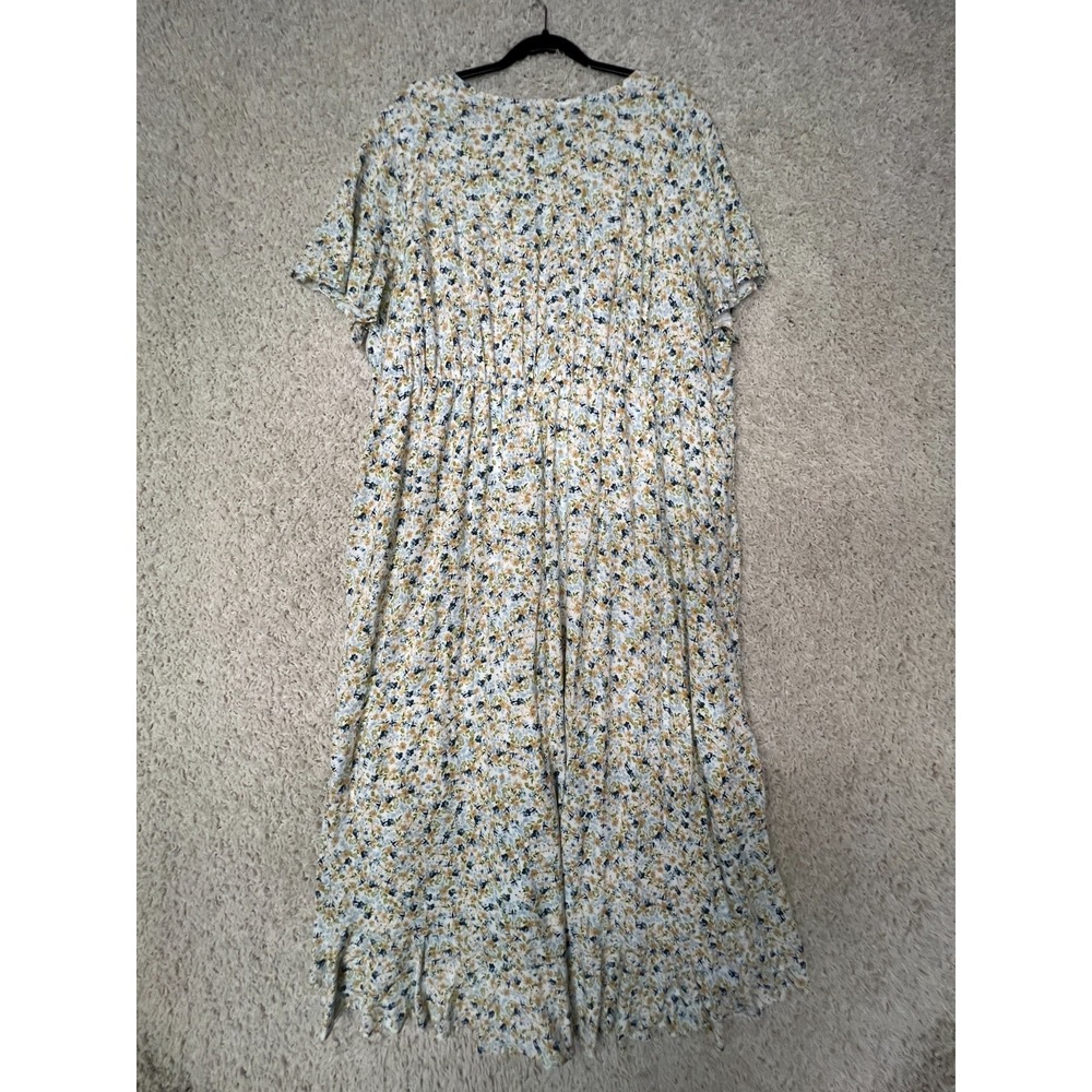 Torrid Midi Dress Womens 4X Floral Faux Wrap Short Sleeve Lined Flowy‎ - Picture 7 of 10